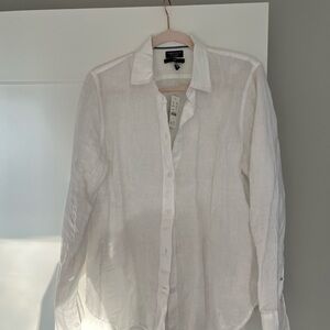 J. Crew White Casual Button Down Shirt